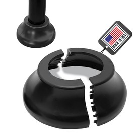 Simshoe Deck Post Base Cover – Durable, Snap-Together Round Shoe Base Instantly Transforms Hand & Stair Rail Feet – Porch, Stair & Deck Base Brackets Covers – ABS Plastic Fits 1 7/8" Round Post