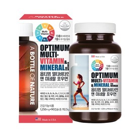 Eubottle 어바틀 옵티멈 멀티비타민 & 미네랄 포우먼 90캡슐 (3개월분) 종합 비타민 영양제 Urabottle Optimum Multivitamin & Mineral for Women 90 Capsules (3-Month Supply) Comprehensive Vitamin Supplement