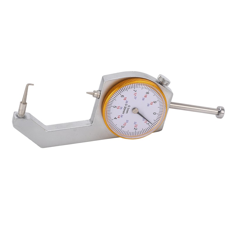 Curved Head Thickness Gauge Dial Lockable 0 to 30mm Range