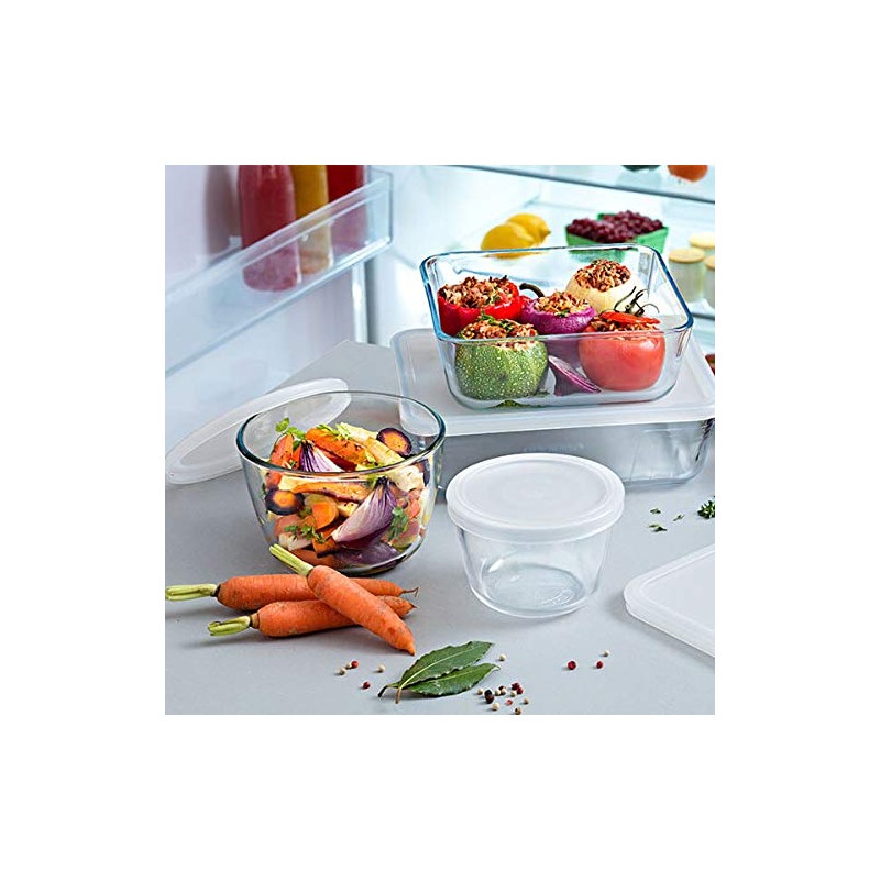 Pyrex 155P001 Round Dish with Lid, Transparent, 1.6 Litre