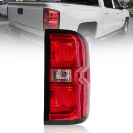 TUZILLA Tail Lights for 2014 to 2015 Chevy Silverado GMC 1500 2500 3500 with bulbs Wiring Harness【Fit for 2016-2019 Silverado W/o Harness】 2014-2018 GMC Sierra Rear Lamps Passenger Side GM2801261
