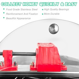 Efficient 3 Frames Manual Honey Extractor for Beekeepers, Stainless Steel