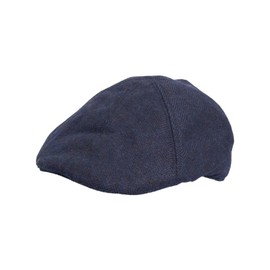 WALKER AND HAWKES - Wool 6-Panel Barney Duckbill Cap - Navy Herringbone - Medium (58cm)