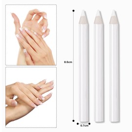 XNHIU 6pcs White Nail Pencil 2-in-1 Nail Whitening Pencils French White Nail Pencils DIY Nail Design Manicure for Art Manicure Supplies