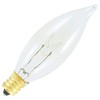 Bulbrite 493125 25CFC/25/2 25-Watt Incandescent Flame Tip CA8 Chandelier Bulb,