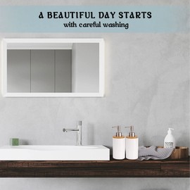 2 Piezas 400 ML, Dispensador de Jabón de Manos de Cerámica, Botellas de Bomba de Recargable, Bomba del Dispensador de La Loción del Champú del Líquido para encimera de baño de Cocina