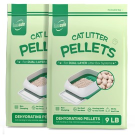 Cat Litter Pellets 18 lbs, Generic Litter Pellets Refills Exclusively for Dual-Layer Litter Box Systems, Dehydrating, Zeolite, Long-Lasting Odor Control Non-climping, Not Low-Tracking