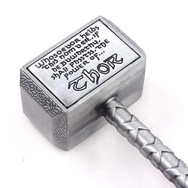 VNFLY Hammer Keychain Bottle Opener, Beer Gifts Bottle Opener for Men, Husband, Dad, Grandpa, Boyfriend (Silver)