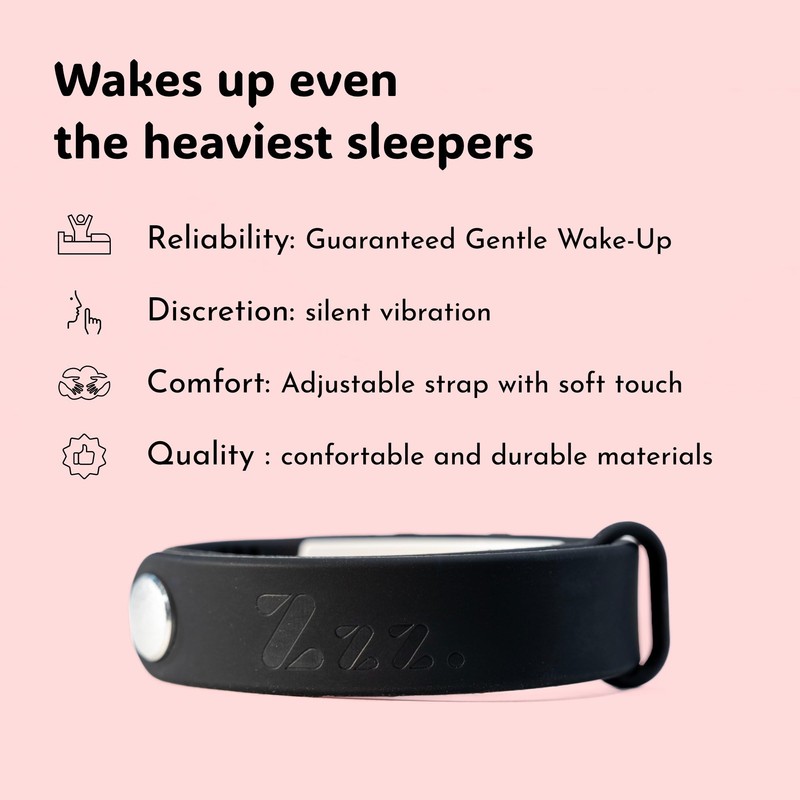 Zzz. CalmRise Vibrating Alarm Clock to Wake Up Silently and
