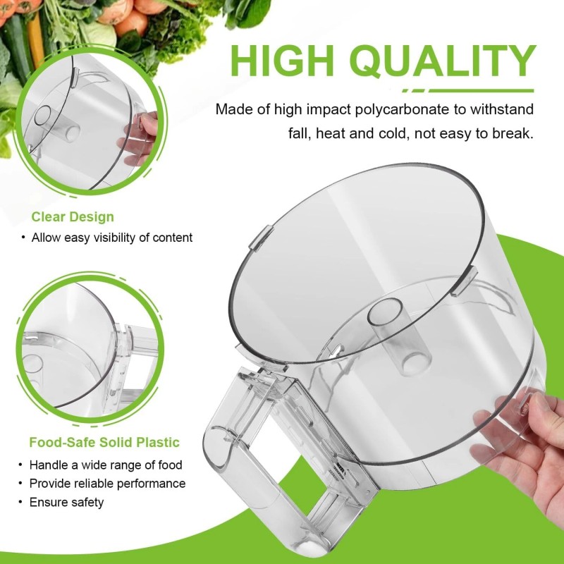 for Robot Coupe R2 Food Processor 3 Quart Clear Cutter