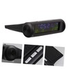 FUNOMOCYA Tiny Solar Car Clock Auto Digital Calendar Car Thermometer