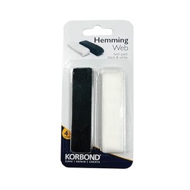 Korbond Black & White Hem Tape - 8m x 2cm - 4m Black + 4m White Hemming Web - NO SEWING