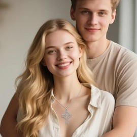 LWQQWL Celtic Cross Necklace Sterling Silver Cross Pendant Celtic Jewelry Gifts for Women Men