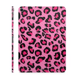 Carbon Fiber Tablet Skin Compatible with Apple iPad Air 11" (M3) 2025 - Pink Leopard - Premium 3M Vinyl Protective Wrap Decal Cover - Easy to Apply | Crafted in The USA by MightySkins