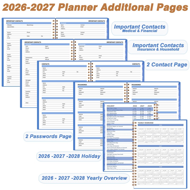 Monthly Calendar Planner, Jul 2026–Dec 2027, 120 GSM Paper, B5
