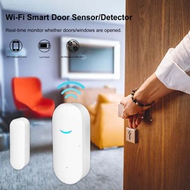 Door and Window Sensor Wifi Door Alarm System,Send Alert to Your Smartphone for Home Security,Detects Opened and Closed Front Back Garage Door and Sends Alerts
