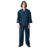 Kyoto Kimonomachi Men's Samue, Work Clothes, Black, Brown, Blue, Red,