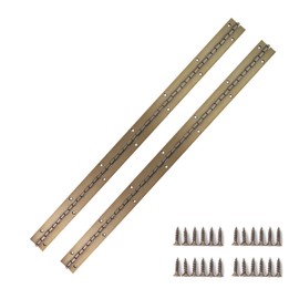Piano Hinge 24 Inch, 2 Pack, Continuous Hinge 24 inch, Thickened Steel Heavy Duty, Continuous Hinge with Antique Bronze Finish, 24" x 1-1/5" x 0.06"