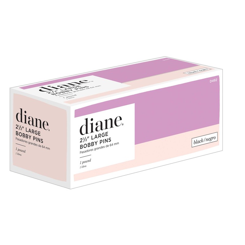 Diane 2.5” Large Black Bobby Pins for Women, Girls, Hairdressing,