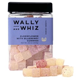 Wally & Whiz Danish Gummy Candy Elderflower with Blueberry Vegan Gummy Candy, Gluten-Free Gummies 8.5 Ounce