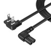 CableCreation 6 Feet 18 AWG Angled 2-Slot Non-Polarized Angle Power