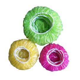Pack of 60 Food Covers for Bowls Cups Covers Pot Caps Reusable Covers for Food Vegetables Fresh Protection or for Home, Hotel Shower Cap