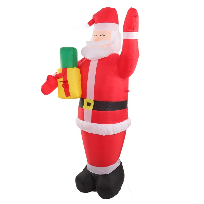 Inflatable Christmas Old Man Model with Gift Bag in Hand