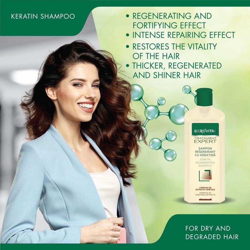 Gerovital Tratament Expert, Keratin Regenerating Shampoo, Hair care, Hair Regenerating