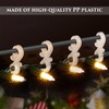 ZEACCT Pack of 100 Mini Gutter Hooks, Plastic Fairy Lights