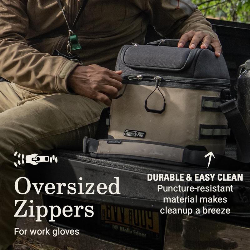 Coleman Pro 16-Can Premium Soft Cooler Lunchbox, Fully Insulated Lid