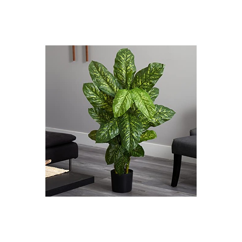 Nearly Natural 4ft. Dieffenbachia Plant (Real Touch)