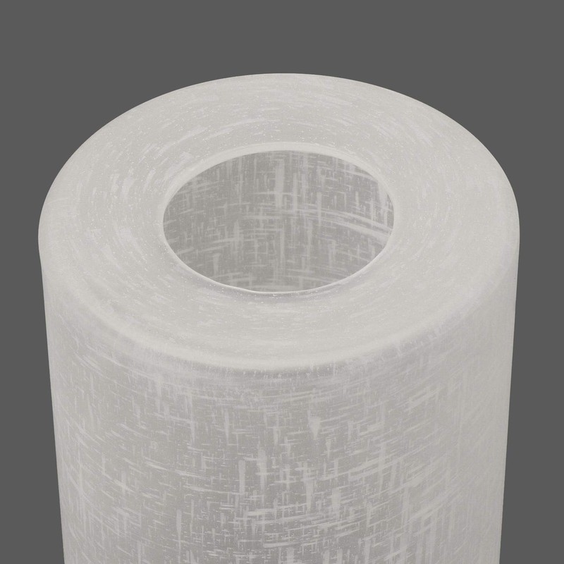 Anmire 2 Pack White Linen Frosted Glass Lamp Shade, Cylinder