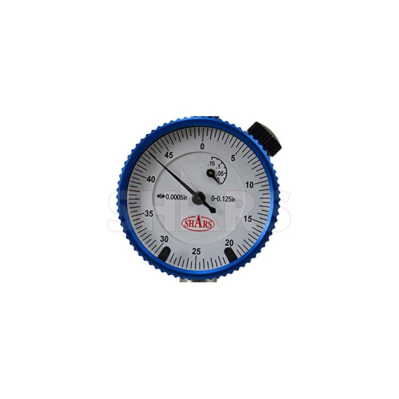 Shars 0.125" High Precision Dial Indicator, .0005" Graduation, AGD1 Travel