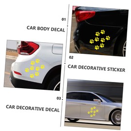 ULTECHNOVO 24pcs Print Car Stickers Carbon Fiber Vinyl Auto Body Decals Decorative Stickers for Cars and Motorcycles Easy to Install Cute Cat Design