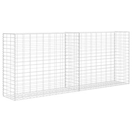 KCCLVER Gabion Basket Galvanized Steel 33.5"x11.8"x78.7",Gabion Basket Versatile & Durable Retaining Wall for Landscape Design Decorative Fences, Fence Panels
