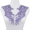 1 Pair Hand-Made Beaded Rhinestons DIY Clothing Appliques Patch Flower