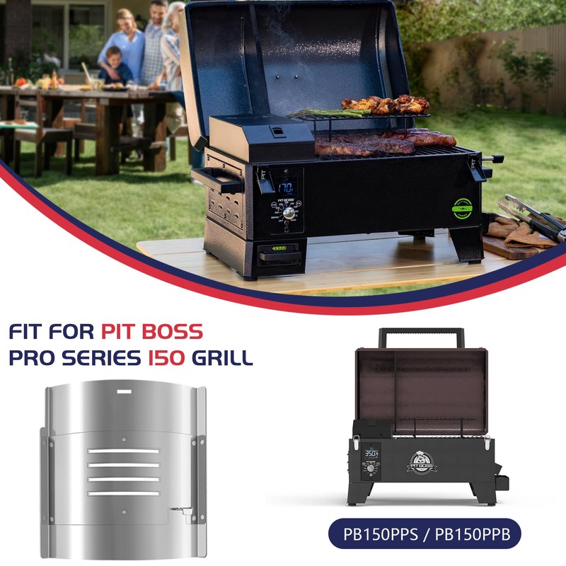 Flame Broiler Kit for Pit Boss Tabletop Portable 150 Pellet