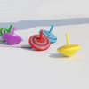 4Pcs Wooden Classic Colorful Spinning Tops Developmental Kids Stress Relieve