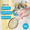 Heavy-Duty 14cm Gold Colour Sieve - Fine Mesh Strainer with