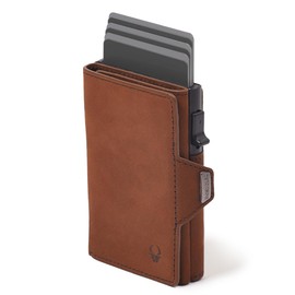 DONBOLSO Genuine Leather Mini Wallet, Small Wallet, Compact, Mini Wallet, Trifold Wallet, Men's, Popular, Brand, Thin Wallet, Money Clip, Brown (Japanese specification)