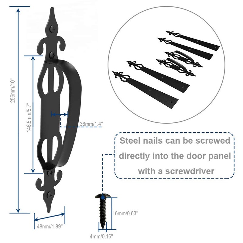 CCJH Metal Garage Door Hardware Decorative Carriage House Accents Dummy