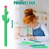 60 Pack Cactus Shaped Roller Pens Novelty Plant Gel Ink