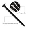 BAAB FASTENER 180PCS Wood Screws Assortment, M3.5 Black Screws Coarse