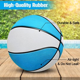 Mini Basketball Replacement 8.5 Inch Mini Basketballs Ball Hoop Indoor Outdoor Toy, Fits Standard Swimming Pool Basketball Hoop Pool Game Toy Water Games