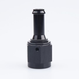 AC PERFORMANCE Aluminum Straight Female AN10 to 1/2" Swivel Hose Barb Fitting, 10AN to 1/2 inch Barb, Black