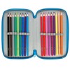 Idena, lightblue, Triple pencil case horse