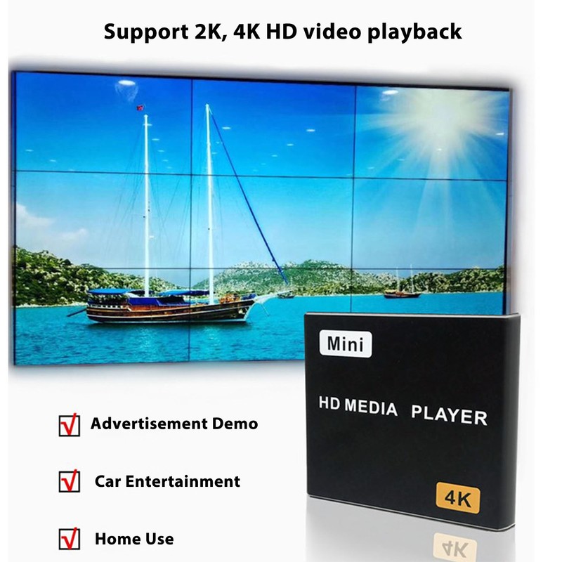 Mini 4K HD Media Player HD Multimedia Interface AV USB
