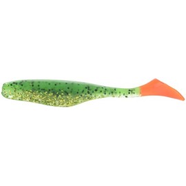 Bass Assassin Lures Bass Assassin Walleye Turbo Shad, Fire Tiger, 4-Inch