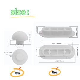 Jindizi 20 Pcs Toilet WC Seat Buffers Universal Toilet Bumper Cushioning Pads Toilet Seat Bumper Noise Dampening Bumpers Gasket Toilet Seat Buffer Set (White)