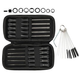 Hipa (Pack of 10 Carburetor Adjustment Tool + Carrying Case + Cleaning Bursh for Common 2 Cycle Small Engine Echo STHIL Poulan Husqvarna MTD Ryobi Homelite Trimmer Weed Eater Chainsaw